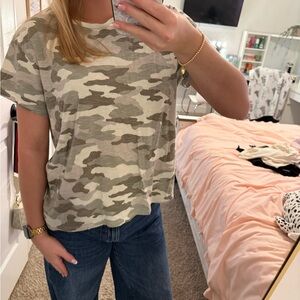Aerie Camouflage Tee in Green and Gray